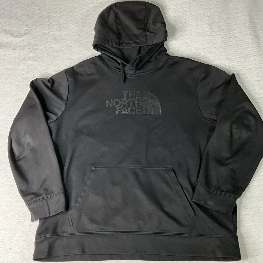 The North Face Black Washed Hoodie Pullover Sweatshirt Men’s Size Large XL